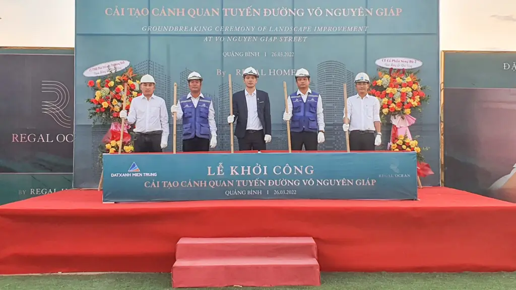 [Đất xanh miền Trung] Khởi công cải tạo cảnh quan tuyến đường Võ Nguyên Giáp dự án Regal Ocean