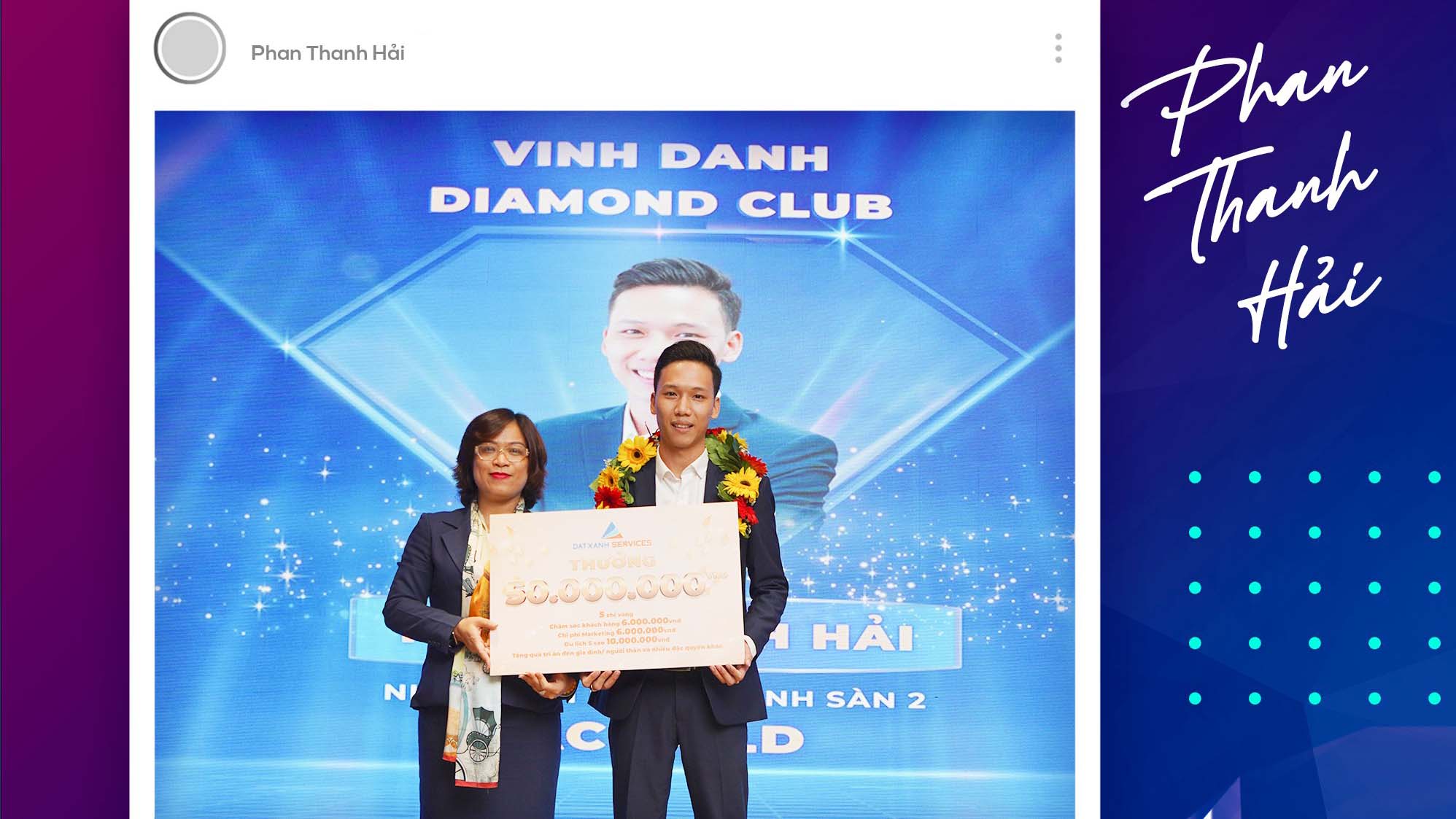 Phan Thanh Hải – Thành viên Diamond Club Dat Xanh Services tiết lộ bí quyết thu nhập tiền tỷ