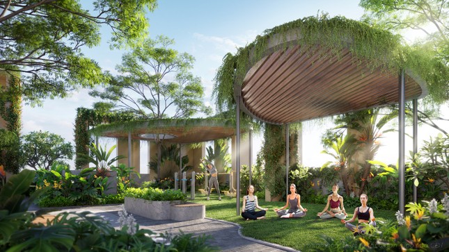 Các tiện ích của A&T Sky Garden đều được thiết kế lồng ghép hài hòa với thiên nhiên.