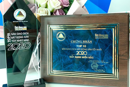 Đất Xanh Miền Bắc được vinh danh “Sàn giao dịch bất động sản tốt nhất 2020”