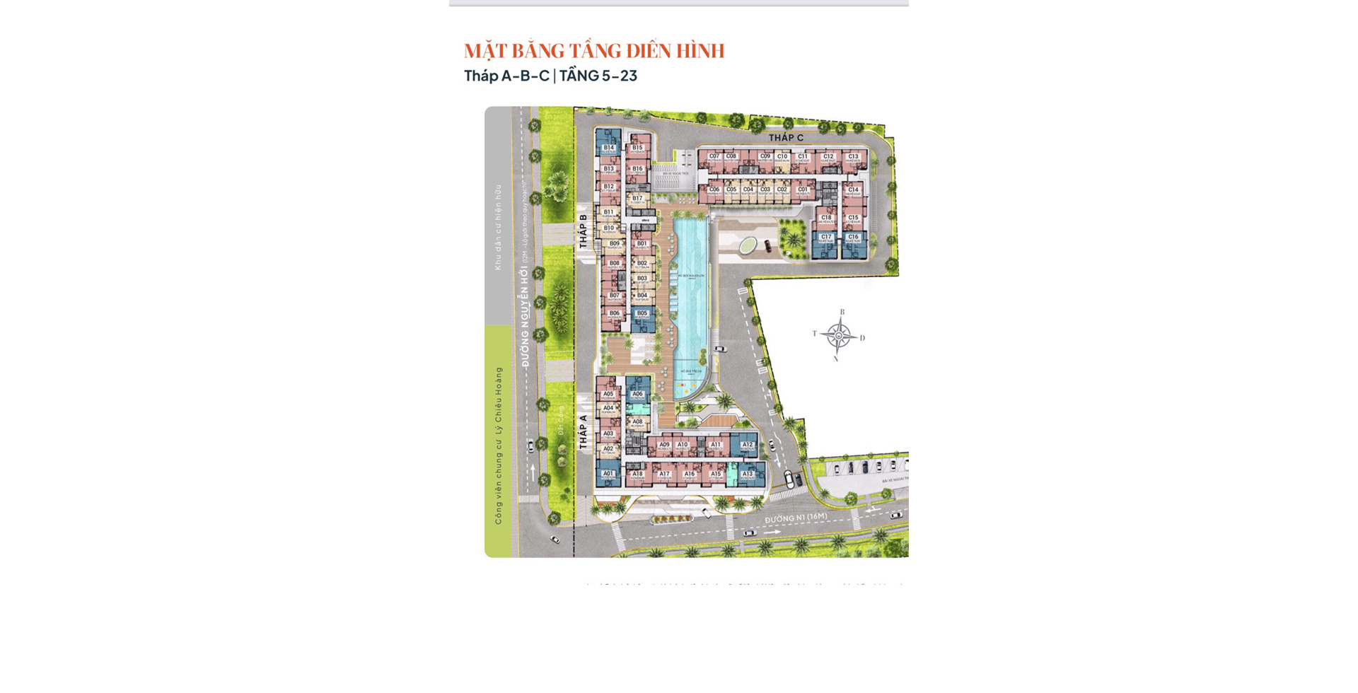 Mặt bằng tổng thể The Privia