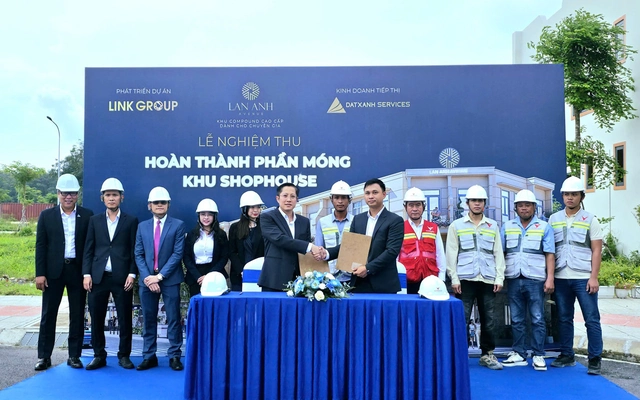 Lan Anh Avenue: Khẳng định uy tín từ lễ nghiệm thu phần móng Shophouse