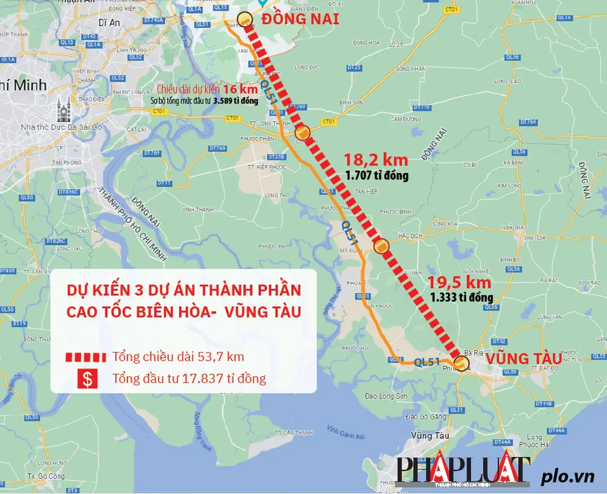 Bà Rịa- Vũng Tàu: Dự kiến khởi công cao tốc Biên Hòa – Vũng Tàu trước 30/6/2023