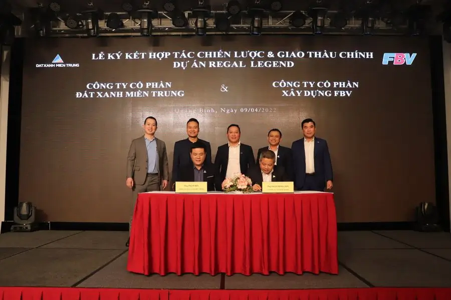 Công Ty Cổ Phần Xây Dựng FBV – Đất Xanh Group (FBV): Đơn vị thầu chính dự án Regal Legend Quảng Bình do Đất Xanh Miền Trung phát triển