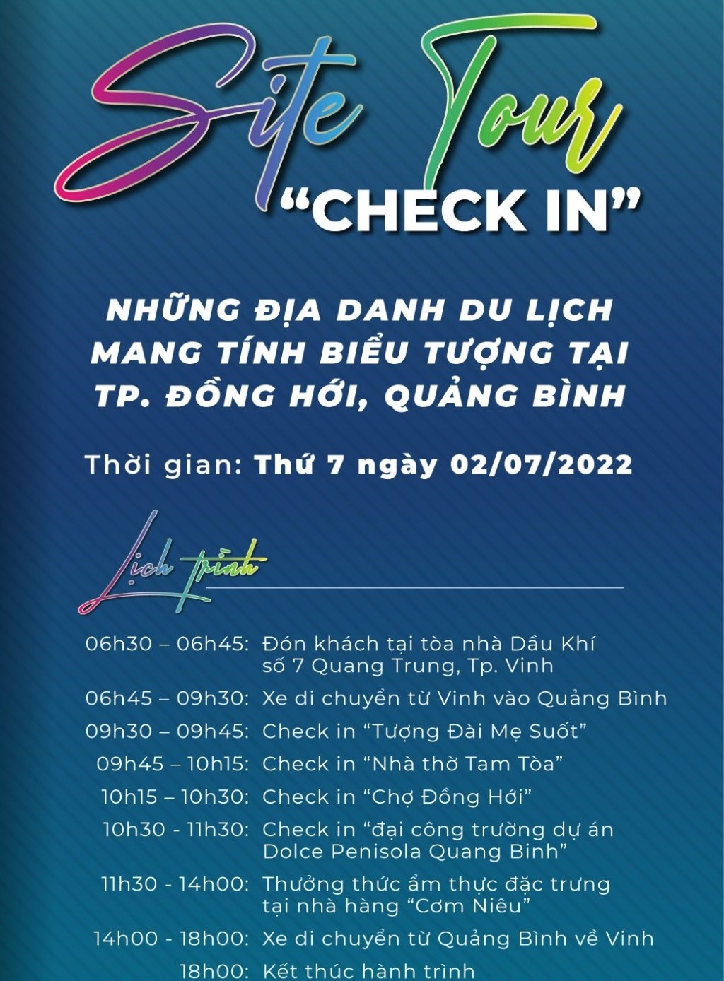 Hành trình khám phá Quảng Bình dành cho khách hàng