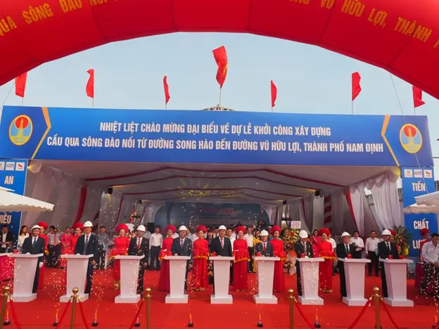 Nam Định: Khởi công cây cầu nghìn tỉ bắc qua sông Đào