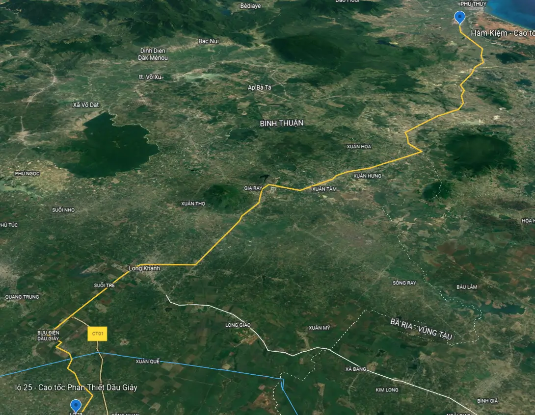 Phối cảnh dự án cao tốc Phan Thiết Dầu Giây (Ảnh: Viện Nghiên cứu Kinh tế – Tài chính – Bất động sản DXS)