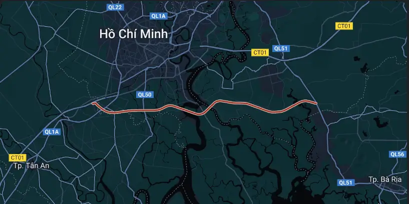 Hướng tuyến Cao tốc Bến Lức – Long Thành