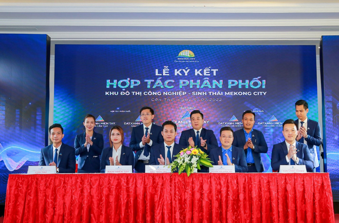 Tổng đại lý Bắc Miền Tây ký kết hợp tác với các đơn vị phân phối dự án Khu đô thị Công nghiệp – Sinh thái Mekong City
