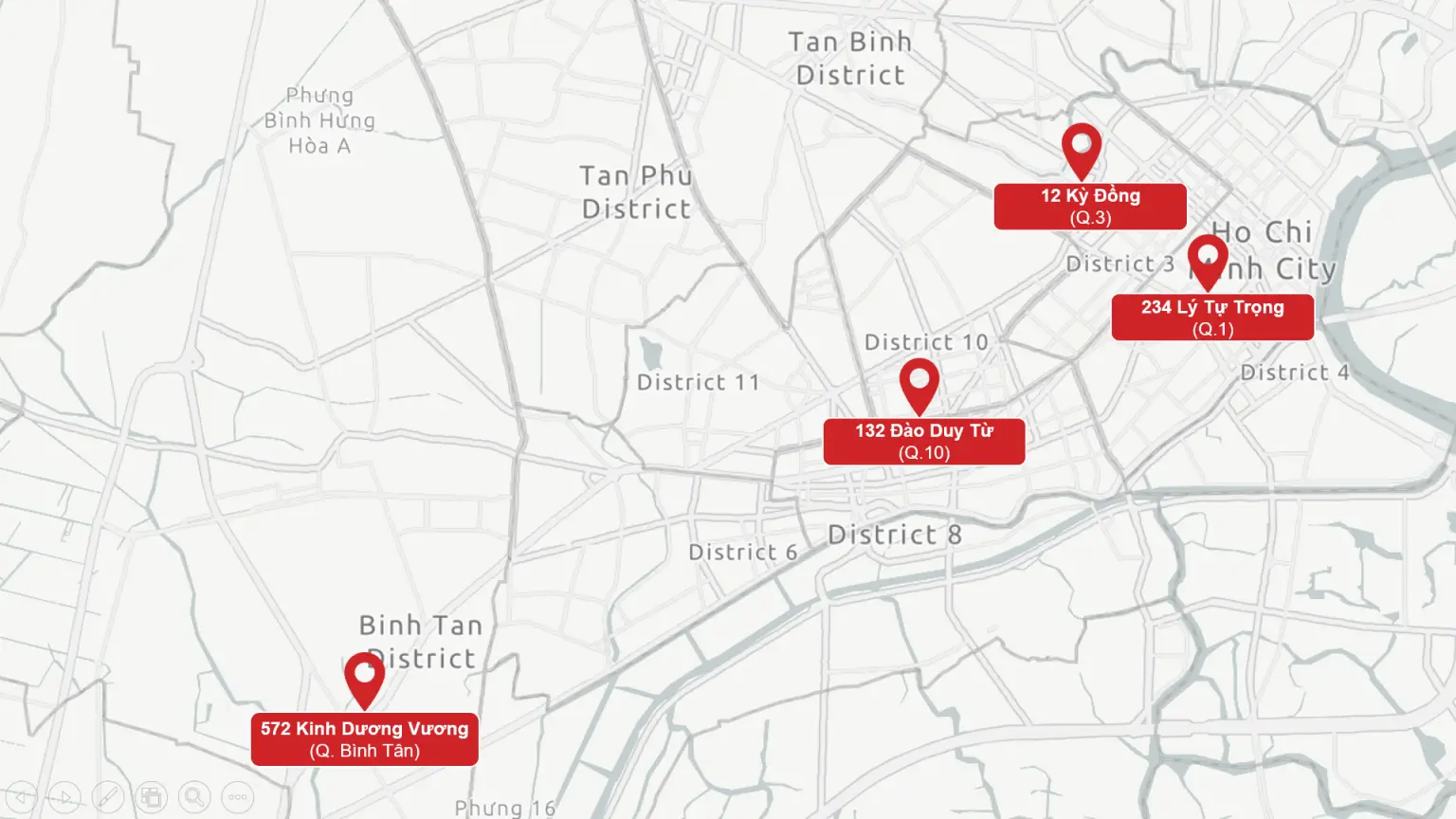 Vị trí các khu đất thanh toán cho nhà đầu tư (Ảnh: Viện Nghiên cứu Kinh tế – Tài chính – Bất động sản DXS)