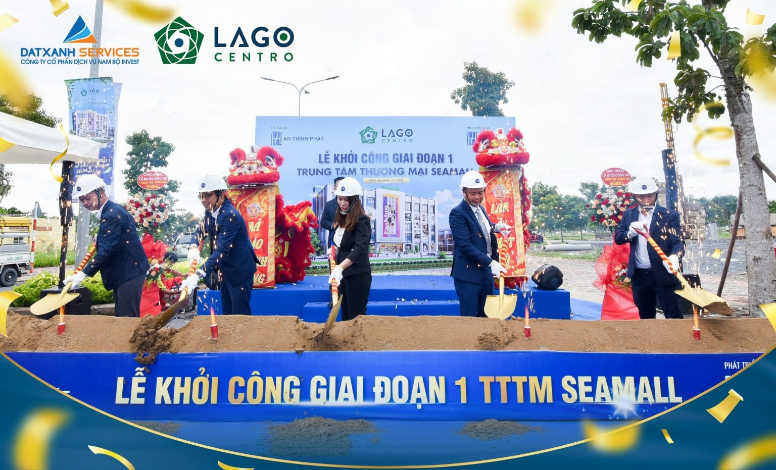 [Long An] Lễ khởi công Giai đoạn 1 TTTM Seamall tại KDC Lago Centro