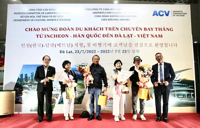 Lâm Đồng: Đón chuyến bay quốc tế đầu tiên sau hơn 2 năm tạm ngừng