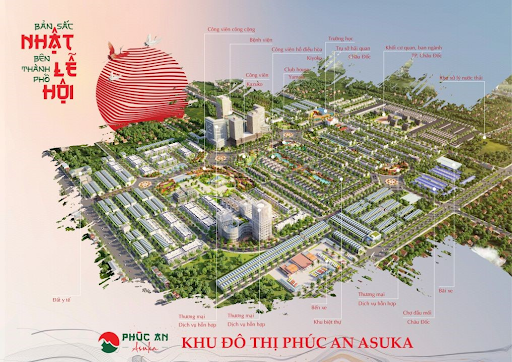Phối cảnh tổng thể dự án Khu đô thị Phúc An Sakura