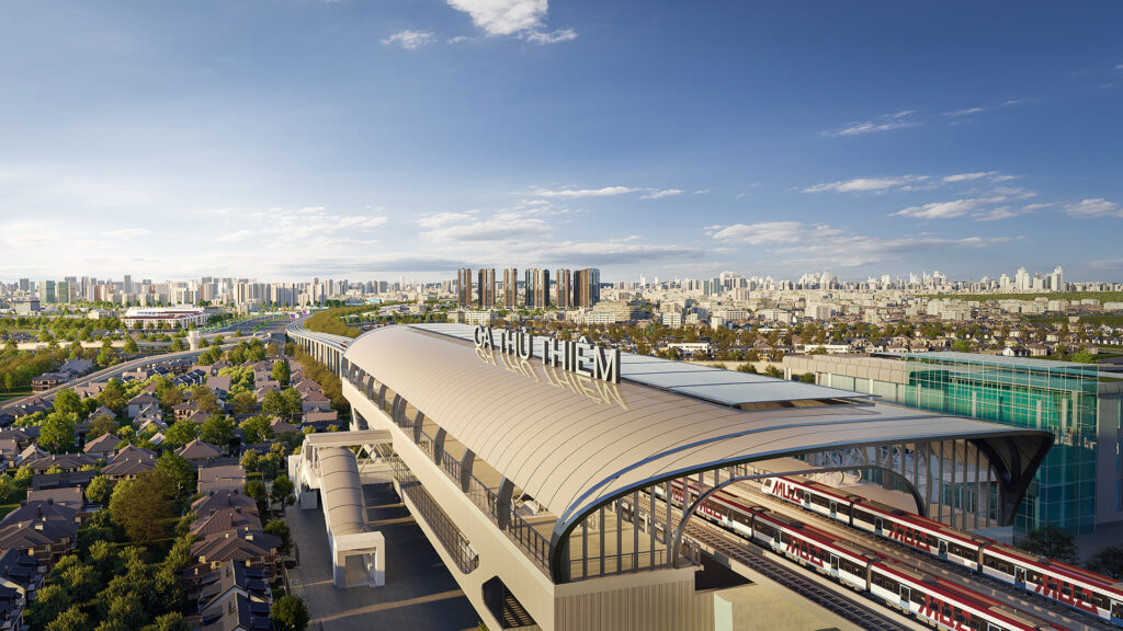 Cư dân The Privé chỉ mất 5 phút đến Ga Thủ Thiêm – điểm trung chuyển quan trọng của hệ thống Metro và hạ tầng liên vùng.