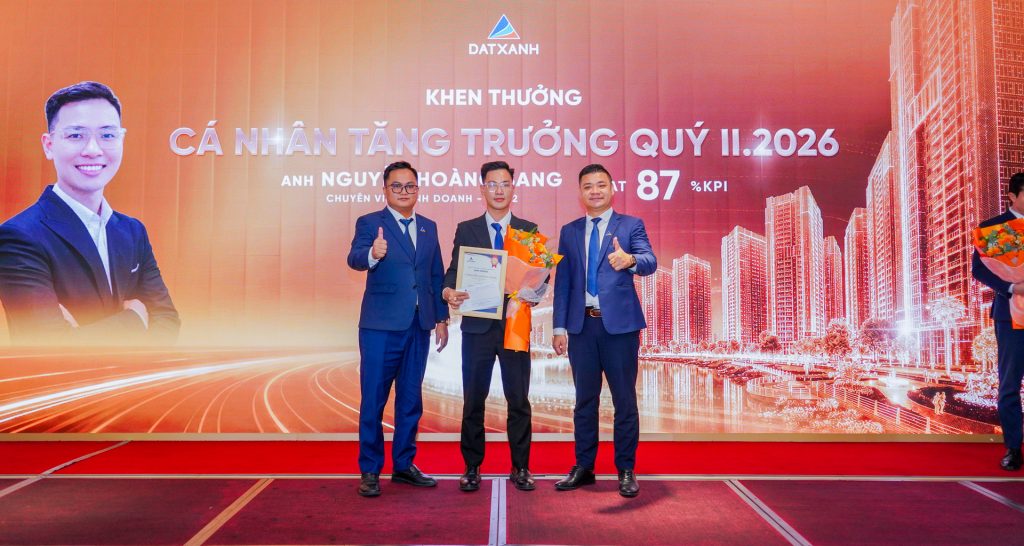 Anh Nguyễn Hoàng Sang – CVKD Sàn 2 nhận danh hiệu Cá nhân tăng trưởng Quý II/2026